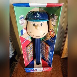 NEW Giant 12" Pez Seattle Mariners Charlie Brown Musical Candy Dispenser